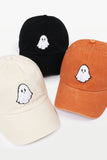 Halloween Ghost Chenille Patch Baseball Cap