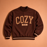 Mockneck Sweatshirt-Cozy Club
