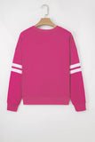 66 GAME DAY Varsity Striped Plus Size Sweatshirt (S-4X)