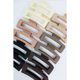 Matte Jumbo Cut Out Rectangle Hair Claw
