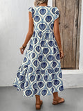 Azure Tile Maxi Dress