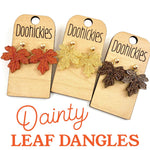 Dainty Acrylic Leaf Dangles - Fall Earrings