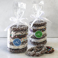 7pc Milk and White Chocolate Pretzels - Assorted Decorations