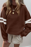 66 GAME DAY Varsity Striped Plus Size Sweatshirt (S-4X)