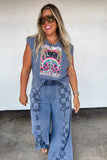 PREORDER: Groove on Checker Flare Pants