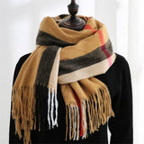 Sweet Stripe Winter Scarf – Soft Mid-Length Wrap_CWASC0206