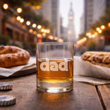 “Dad” Etched Rocks Glass – Philadelphia Baseball Fan Gift