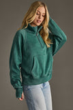 Dk Green Quarter Zip Sweatshirt