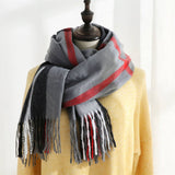 Sweet Stripe Winter Scarf – Soft Mid-Length Wrap_CWASC0206