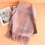 Checkerboard Winter Warm Cashmere Feel Scarf_CWASC03262