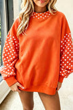 66 Plus Size Plaid/ Dot Mock Neck Sweatshirt (S-4X)