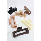 Matte Jumbo Cut Out Rectangle Hair Claw