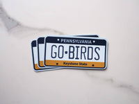 Go Birds Philadelphia Eagles Sticker - Pennsylvania Plate