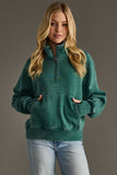 Dk Green Quarter Zip Sweatshirt