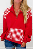 66 Casual Quarter Zip Cotton Long Sleeve Sweatshirt (S-XL)