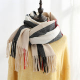 Sweet Stripe Winter Scarf – Soft Mid-Length Wrap_CWASC0206