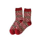 Thick Wool Red Crew Socks for Winter_CWMS03295