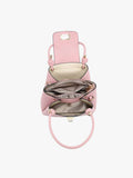 M2801 Zoey Triple Compartment Satchel w/ Twist-Lock Closure