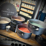 Metal Bucket & Wooden Lid- Candle Bar Wax Bead Container