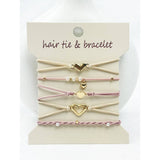 Boho Inspired Minimal Heart Hair Tie Bracelets