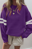 66 GAME DAY Varsity Striped Plus Size Sweatshirt (S-4X)
