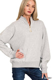 Fleece Half Zip Sweatshirt