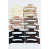 Matte Jumbo Cut Out Rectangle Hair Claw