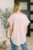 A Different Side Of Me Gingham Blouse in Dusty Rose