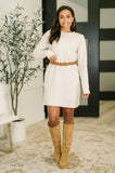 All of Fall Textured Long Sleeve Dress
