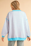 Color Clash Drop Shoulder Long Sleeve