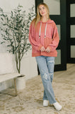 Balloon Sleeve Cut Sew Sweater Knit Top in Mauve
