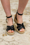 Behold Black Braided Twine Wedge