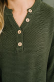 Come Together Henley Casual Top in Dark Olive