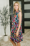 Coral Sands Collared Tank Dress in Dark Floral Paisley