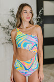 Corfu Marble Cutout Swimsuit