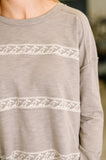 Down to Every Detail Drop Shoulder Long Sleeve in Stone Taupe
