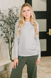 Down to the Basics Long Sleeve Top in Heathered Grey