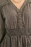 Fairytale Plot Plaid Midi Dress