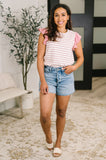 How Do You Do Flutter Sleeve Top in Rose