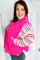 You Got This Hot Pink High Neck Quilted Puffer Vest