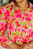 Inspire Collared Dress in Pink Blossom