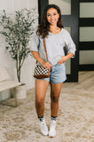 It's All You Oversized Tunic Top in Grey