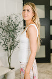 It's the Simple Things Scoop Neck Tank in White