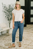Little Details Trim Detail Top in Sand Beige