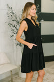 Lizzy Tiered Tank Dress in Black