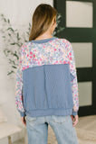 New Opportunities Drop Shoulder Floral Pullover