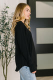 Nice to Each Other Raglan Sleeve Top in Black