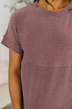 On Repeat Cable Ribbed Knit Tee