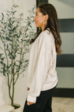 Petal Poise Floral Applique Pullover in Neutral