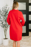 Portfolio Quarter Sleeve Dress in Red